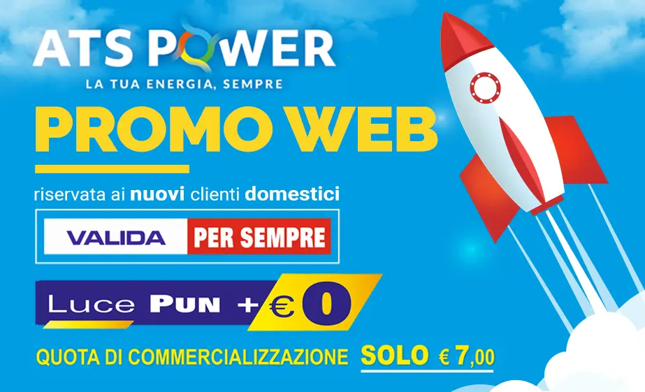 Banner promozionale ATSPower: scopri le nostre offerte su luce e gas